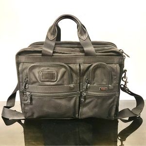 Tumi Alpha T-Pass 21645DH Expandable Ballistic Nylon Laptop Briefcase Bag